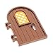 Produktbild 1 x Lego System Tür Blatt rot braun 1x4x6 Oberseite rund verstärkter Rand Haustür Gitter Fenster perl gold Schlüssel Loch Set 4738 4840 30046 64390