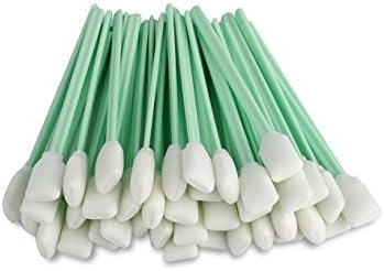 Zetek 5" Long 100 pcs Foam Tip Cleaning Swabs Sponge Stick for Inkjet Print head Optical Lens Gun Cleaning Solvent Resistance