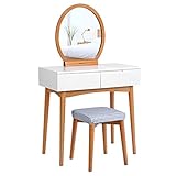 Songmics Schminktisch Kosmetiktisch modern mit rundem...