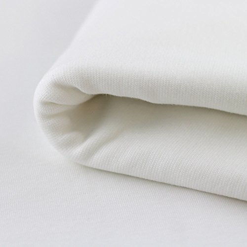 Bündchenstoff 150 cm Breit Große Farbauswahl Feinstrickbündchen ( 50 cm, Weiß ) - 3