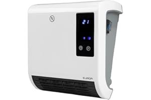 Eurom Badezimmerheizung Sani Fanheat 2000R 350081 | elektrischer mini Heizlüfter für Innenräume | Heizkörper mit Gebläse | Leistung: 2000 W | Eingangsspannung: 230 W | Fernbedienung | Wandmontage
