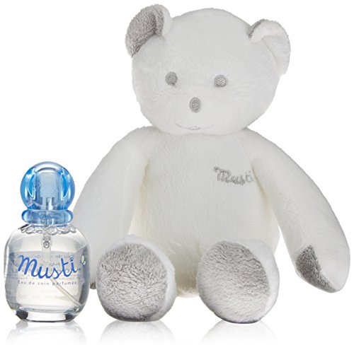Mustela 48979 Alcohol-Free Eau de Soin (50 ml) + Blue and Pink Teddy Bear