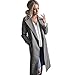 Produktbild Mantel Damen Btruely Frau Beiläufig Jacke Winter Revers Coat Warmer Parka Mantel Cardigan Overcoat (XL, Grau)