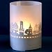 Produktbild 13gramm Lüneburg-Skyline Windlicht Souvenir in der Geschenk-Box, 3D Edelstahl Aufsatz für Kerze inkl. Kerze, Projektionsschirm