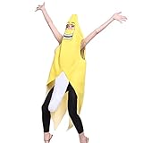 Bananenkostuem Banane Kostuem Bananenanzug Frucht Anzug Fancy Dress Herren Damen FaschingKostuem Party Verkleidung