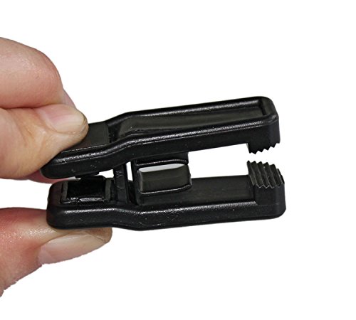 Aeeque® 20 Stück Robust Slim Schwarz Klammer Kunststoff Clips für Bekleidung / Hose / Kleid / Socken / Unterwäsche , Set of 20 - 5