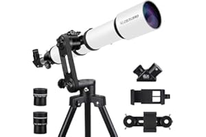 JOYDATE Telescope für Erwachsene Astronomie, 90mm Öffnung 700mm Refraktor-Teleskope für Erwachsene Anfänger Kinder mit hoher Präzision Anpassung, Ultra-stabilen Vertisteel AZ Mount Base Stativ
