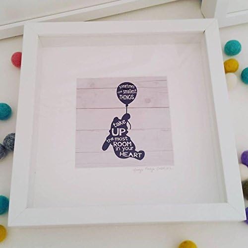 Winnie the Pooh Framed Print Quote sometimes the smallest things. ..