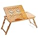 Produktbild Czqlcyl Bamboo Laptop Desk Folding Desk with Cooling Fan Laptop Stand Table with Drawer