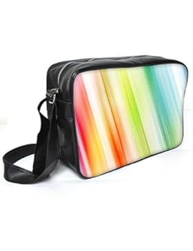 Snoogg Abstrakt Strahlen Leder Unisex Messenger Bag für College Schule täglichen Gebrauch Tasche Material PU