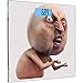 Produktbild Ultra Slim Hochpräzise Sensoren Digitale Körperwaage Humor Gehärtetes Glas Personenwaage, beängstigend Internet Meme mit Warum Sie keinen Ausdruck Wütend Trolling Chat Digital Design, Charcoal Gre