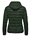 Women's Hooded Packable Ultra Light Weight Down Coat NLM(Blackish Green,X-Large)