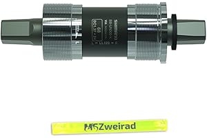 MSZweirad Shimano BB-UN300 BSA - Rodamiento interior cuadrado para bicicleta (68/73 mm, varias longitudes de eje, incluye cinta reflectante)