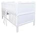 Produktbild ZEARO Babybett Gitterbett Kinderbett umbaubar zum Juniorbett Weiß 140x70