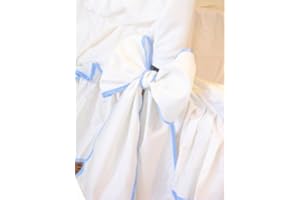 Babymajawelt® Stubenwagen Bezug TRAUMHAFT - XXL -Bollerwagen Ersatzbezug weiss (weiss-blau)