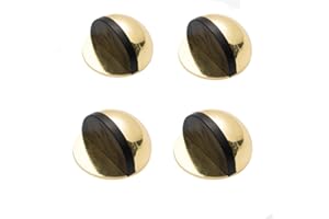 YITOBICI Samoprzylepny stoper do drzwi, 4 sztuki, ze stali nierdzewnej, odbojniki do wszystkich twardych podłóg, do ochrony ścian i mebli, złoty