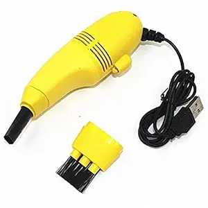 Manki fashion Plastic Mini USB Vacuum Cleaner for Computer Keyboard, Laptop Brush Dust Cleaning Kit (Multicolour)