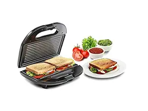jiya 1400 W on-Stick Crispy Grill Sandwich Maker Grille Machine with Thermostat Control