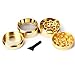 Produktbild Gewuerzmuehle Aluminium Kraeutermuehle Tabakmuehle Muehle Alu Grinder Crusher Metall 4 Teilig mit Sieb Feinsieb mill Gold 40mm