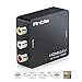 Price comparison product image Anble HDMI to RCA Composite AV Video Audio Converter, Support 1080P with USB Charge Cable for TV/PC/PS3/Blue-Ray DVD, Black