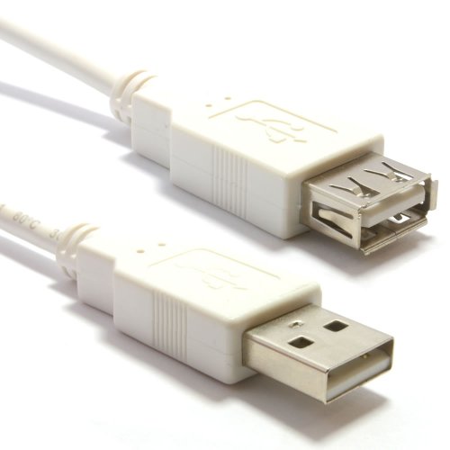 USB 2,0 Hoch Geschwindigkeit Kabel Verlängerung Anschlusskabel A Stecker Zum Buchse Weiß 50 cm