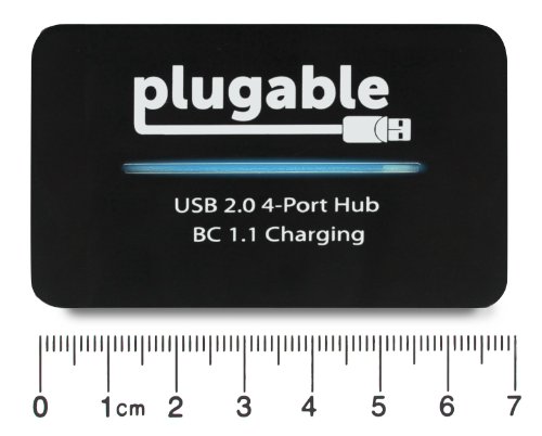 Plugable USB 2.0 4-Port Hub und BC 1.1 Schnellladegerät mit 12,5W Netzteil für EU und GB (BC 1.1 Aufladefunktion für Andoid, Apple iOS, und Windows mobile Geräte) - 5