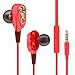 Produktbild OOFAYWFD 7D HiFi In-Ear Kopfhörer Dual Dynamic Treiber Super Bass Stereo Headset Kopfhörer,Red