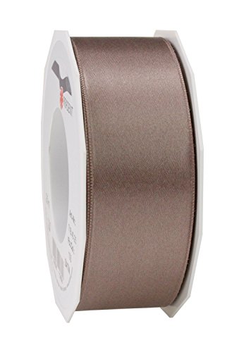 Prasent 40 mm x 25 m, Satin-Band-Rolle, doppelseitig, Taupe
