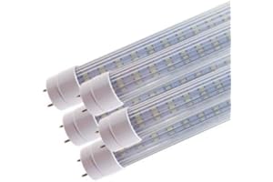 SILAMP Tube Néon LED 120cm T8 20W (Pack de 5) - Blanc Froid 6000K - 8000K