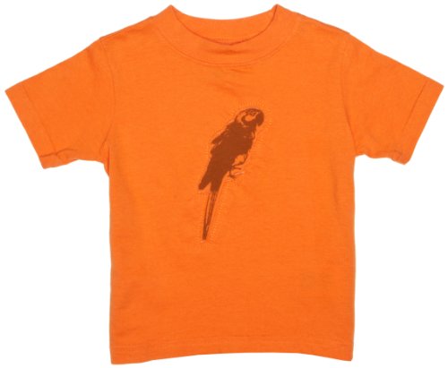 DKNY Unisex Baby Unisex Parrot Print Short Sleeve Tee 6-12 Months Tangerine