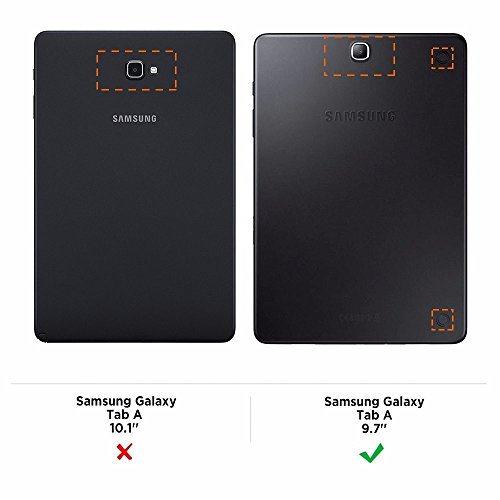 EasyAcc Samsung Galaxy Tab A 9.7 Hülle – mit Standfunktion und Automatischem Schlaf Funktion (Schwarz) - 2