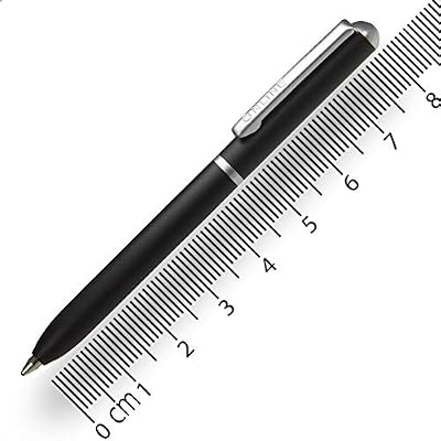 Online Mini Stylo Bille, noir, rechargeable - ONLINE Mini Portemonnaie - rétractable, avec recharge D1 encre noire, petit - seulement 8 cm