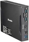 Laufwerk: nicht vorhanden Shuttle Barebone Xpc Slim DS68U Celeron 3855U HDMI VGA 6.4cm Schacht HDD/SSD 2xUSB-3.0 4xUSB-2.0 2XCOM Passive Kuehlung Schwarz