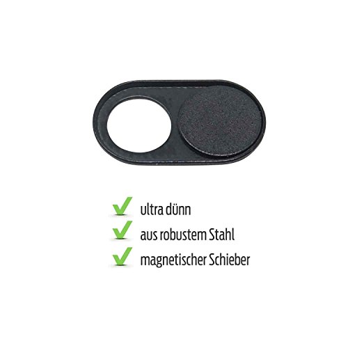 3x schwarze Webcam Covers ultra-flach & selbstklebend | Kameraabdeckung schÃ¼tzt vor Spionage & PrivatsphÃ¤re - Kamera Sticker geeignet fÃ¼r Computer, Laptop, Smartphone, Tablet uvm. von YourMateÂ®