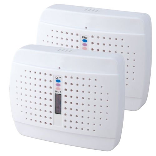 BRAND NEW RECHARGEABLE REUSABLE MOISTURE ABSORBING DEHUMIDIFIER TWIN PACK