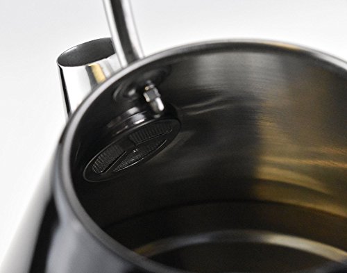 Wasserkocher Retro Edelstahl Teekessel 2200 Watt Überhitzungsschutz Automatische Abschaltunf Füllmenge Max. 1,8Liter Rot - 3
