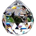 JIHUI Clear Glass Crystal Ball Prism Pendant Suncatcher 40mm Pack of 2