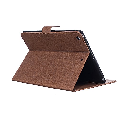 C-Super Mall-UK Apple iPad Air h  lle  Gepr  gte Birds   Feder-Muster PU-Leder-Mappen-Standplatz -Schlag-h  lle f  r Apple iPad Air  braun 