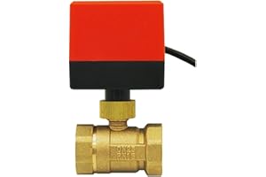 ROOWARMER Valvula bola esfera motorizada DN15 DN20 DN25 DN32 DN40 DN50 AC220V AC24V DC12V 2 vias laton calefaccion suelo climatizacion