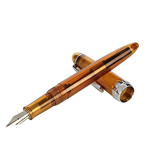 WalshK Luxus-Füllfederhalter Jinhao 992 Spirale Transparent Buntes Büro Fine Nib (Kaffee)