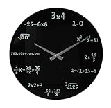 Stylische levandeo Design Wanduhr aus Glas INKLUSIV Batterie