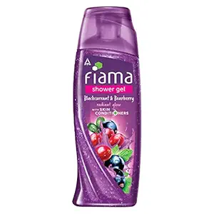 Fiama Shower Gel Blackcurrant & Bearberry Body Wash with Skin Conditioners for Radiant Glow, 250 ml bottle