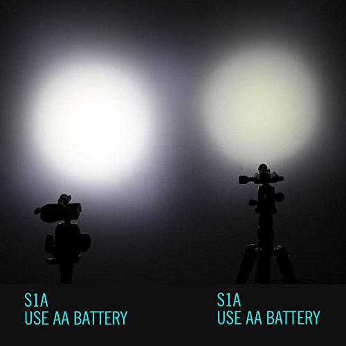 Olight® S1A Baton LED mini AA Taschenlampe max. 600 Lumen mit Cree XM-L2 LED – inkl. 1 x 1.5V AA Batterie oder 14500 Akku, Schwarz - 7