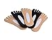Produktbild Zehensocken, Byinwin 5 Paar Frauen Fünf Socken KEINE Show Cotton Liner Socken, Mikrofaser Ultra Low Cut Liner mit Gel Tab
