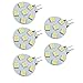 Produktbild ELEDISON 5-Pack Runde Form 1.1 Watt G4 Licht Durchmesser 25 mm 12 V AC/DC 24V DC Stiftsockellampe 180 ° Abstrahlwinkel, Warmweiß 3000K