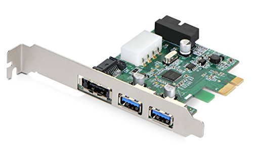 DONZO LT303 PCI Express Karte / PCIe Adapter mit 2 Port USB 3.0 extern + eSATA extern + eSATA Stromversorgung intern + 20 Pin USB 3.0 + 4 Pin Stromversorgung mit NEC UPD720201 Chipsatz - 7