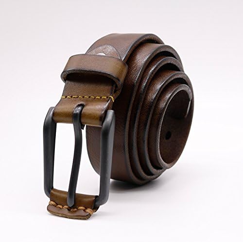 LLZZPPD Leather Belt/Belts/Female hand manual buckle belt wild belt/wedding/birthday/gift/couple/Valentine's Day/decorative brown