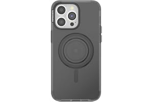 PopSockets: PopCase PlantCore für MagSafe - Pflanzliche Handyhülle für iPhone 15 Pro Max mit einem MagSafe-kompatiblen PopGrip - Handyständer und Griff mit austauschbarer Top - Black Translucent