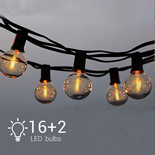Guirnaldas Luminosas de Exterior, Qomolo G40 LED Cadena de Luces Con 16