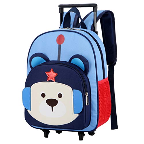 Preisvergleich Produktbild Kleinkind-Rollrucksäcke für Jungen Mädchen- Kinder Trolley Schultasche Kinderrucksack mit Rollen Gepäck für Kindergartenreisen